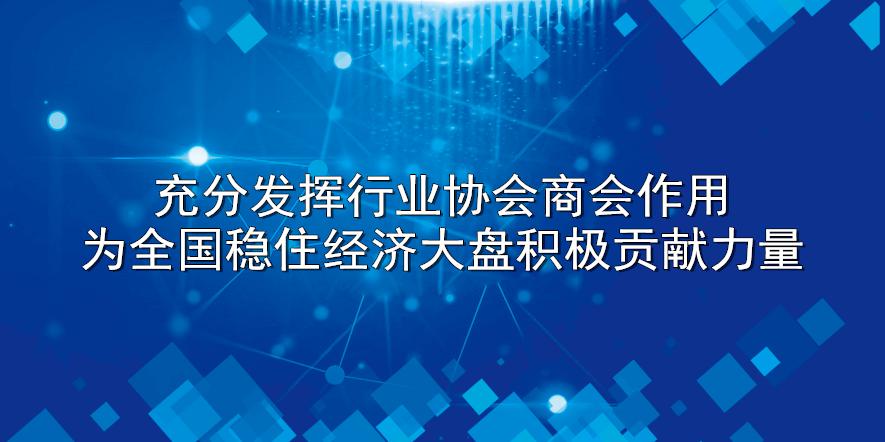 民政部办公厅关于充分发挥行业协会商会作用为全国稳住经济大盘积极贡献力量的通知